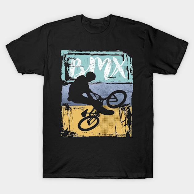 BMX Tee - Vintage Retro BMX Bike Rider T-Shirt by cidolopez